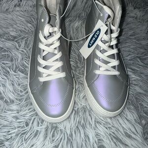 Old Navy Metallic Silver and Lavender Sneakers